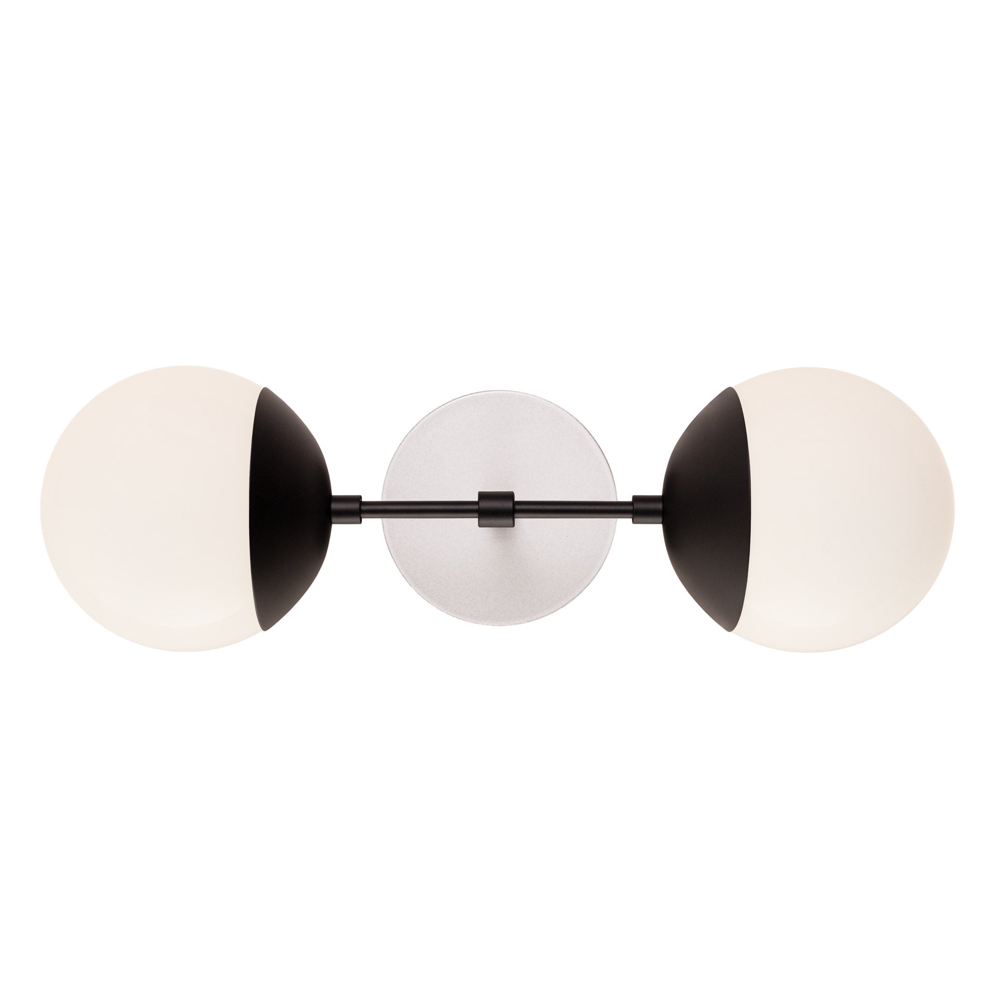 Theo shown in Matte Black with a Brownstone White Swift Ceramic Canopy