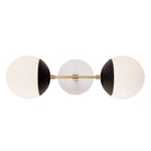 Theo shown in Matte Black with Brass and a Brownstone White Swift Ceramic Canopy
