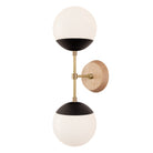 Theo shown in Matte Black with Brass and a Maple Wood Canopy