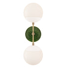 Theo shown in White with Brass and a Forest Green Star Ceramic Canopy