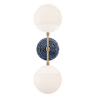Theo shown in White with Brass and an Indigo Blue Sunflower Ceramic Canopy