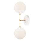 Theo shown in White and Brass with a Backplate Dimmer Switch