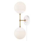 Theo shown in White and Brass with a Backplate Dimmer Switch and White Cord