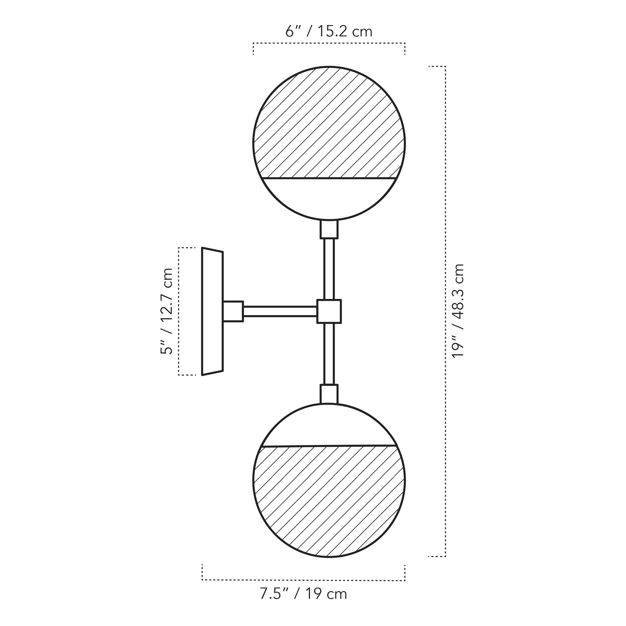 Theo sconce with wood canopy dimensions