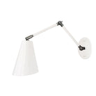 Tilt Cone Double Articulated shown in White with Graphite Patina Accents