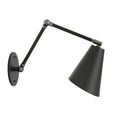 Tilt Cone Double Articulated shown in Matte Black with Graphite Patina Accents