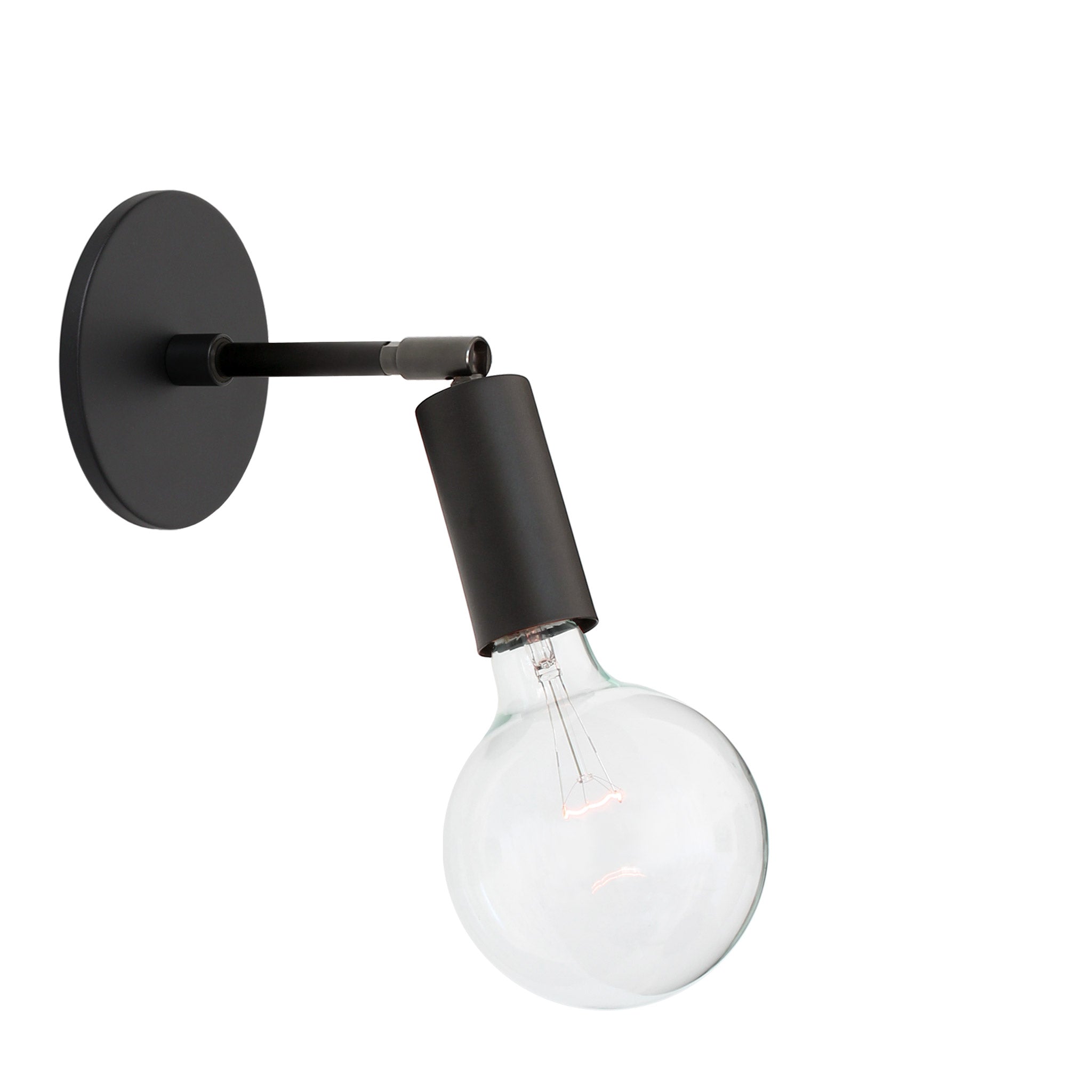 Tilt Sconce shown in Matte Black with a 3" arm