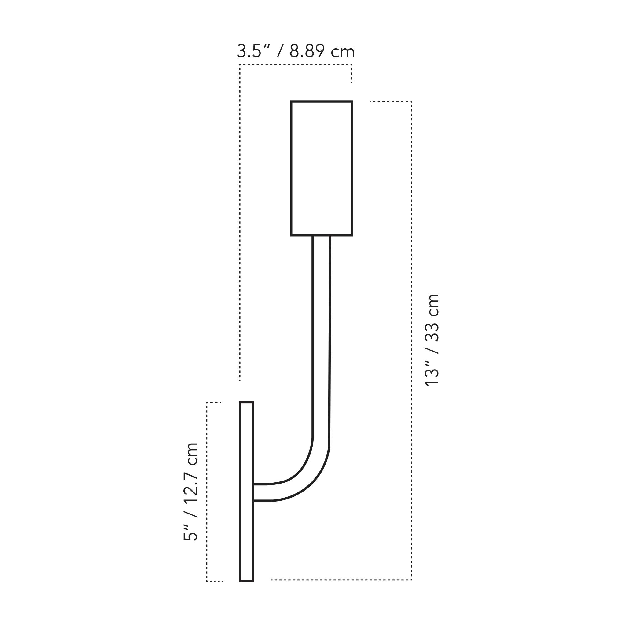A Technical Drawing Of The Timberline Wall Sconce