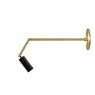Timberline Spot Sconce shown in Matte Black and Brass