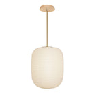 Umi Pendant shown in Brass with a Maple Wood Canopy
