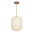 Umi Pendant shown in Brass with a Walnut Wood Canopy