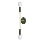Venus Long shown in Secret Garden Green cup and canopy finish with Brass accent finish