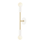 Venus Long shown in White cup and canopy finish with Brass accent finish