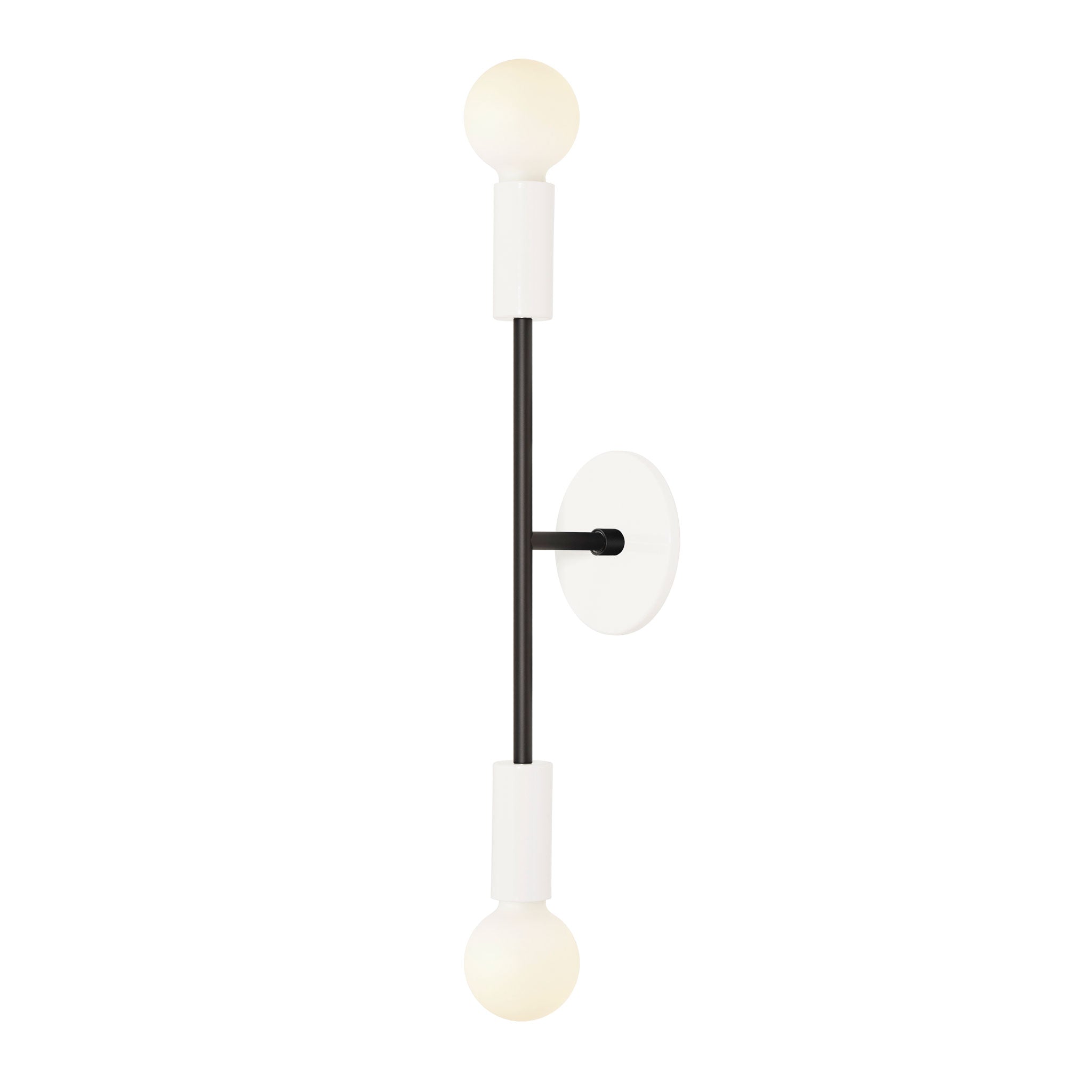 Venus Long shown in White cup and canopy finish with Matte Black accent finish