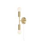 Venus Mini shown in Brass with a Backplate Dimmer Switch and White Cord