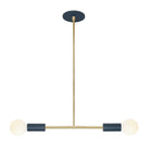 Venus Pendant shown in Ocean Blue with Brass Accents