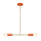 Venus Pendant shown in Persimmon with Brass Accents