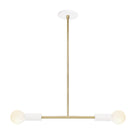 Venus Pendant shown in White with Brass Accents