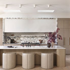 Cape Long show in white. Interior Design by Tomlenovich Design, Photography by Ema Peter