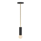 Fjord Rod Pendant shown in Matte Black with Brass