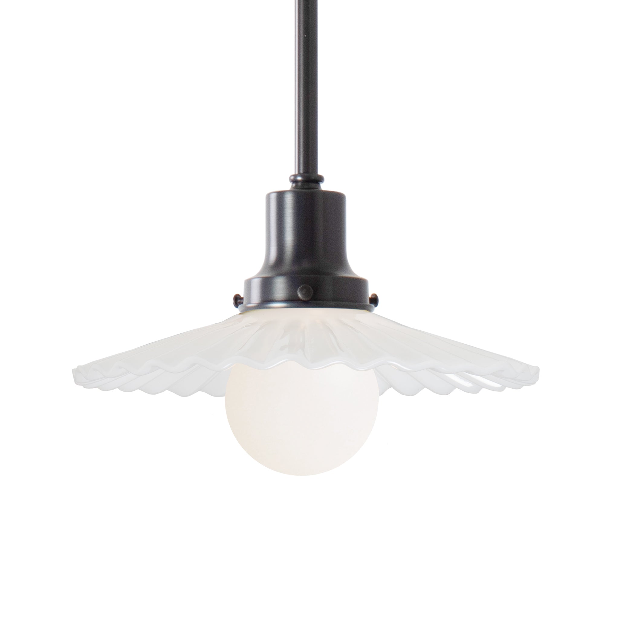 Marjorie Rod Pendant shown in Graphite Patina