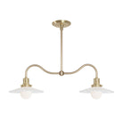 Marjorie Petite Double Pendant shown in Brass