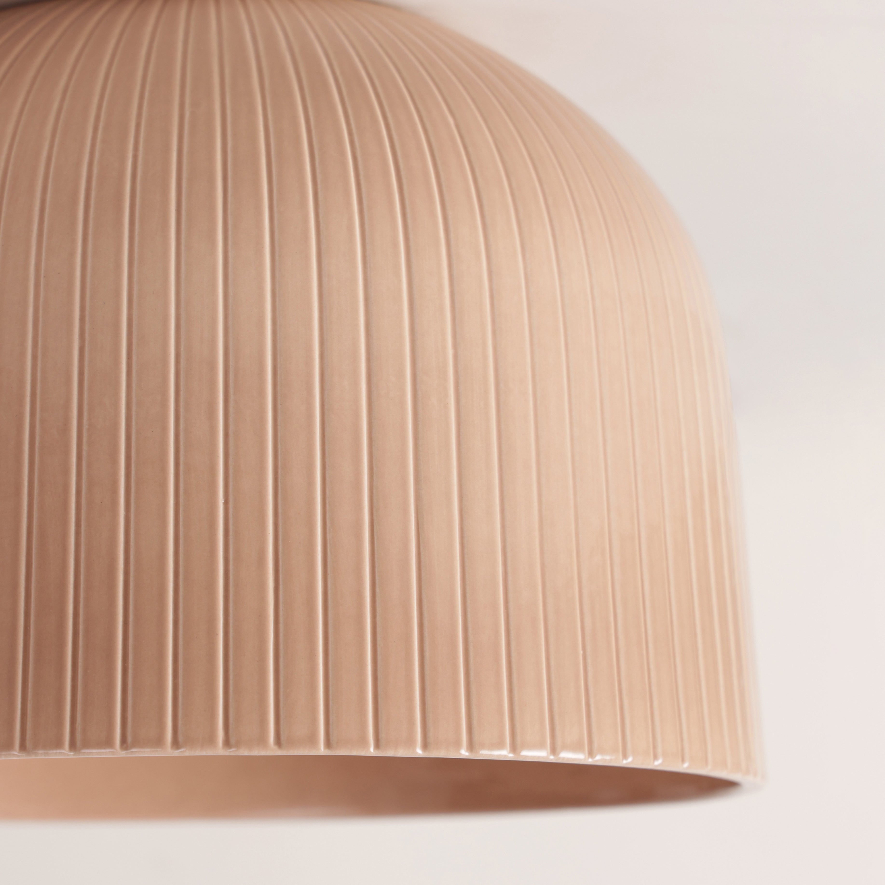 Morgan Pendant shown in Gloss Dusty Rose Glaze