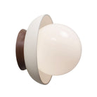 Terra Lexi shown in Bone ceramic and Walnut wood canopy