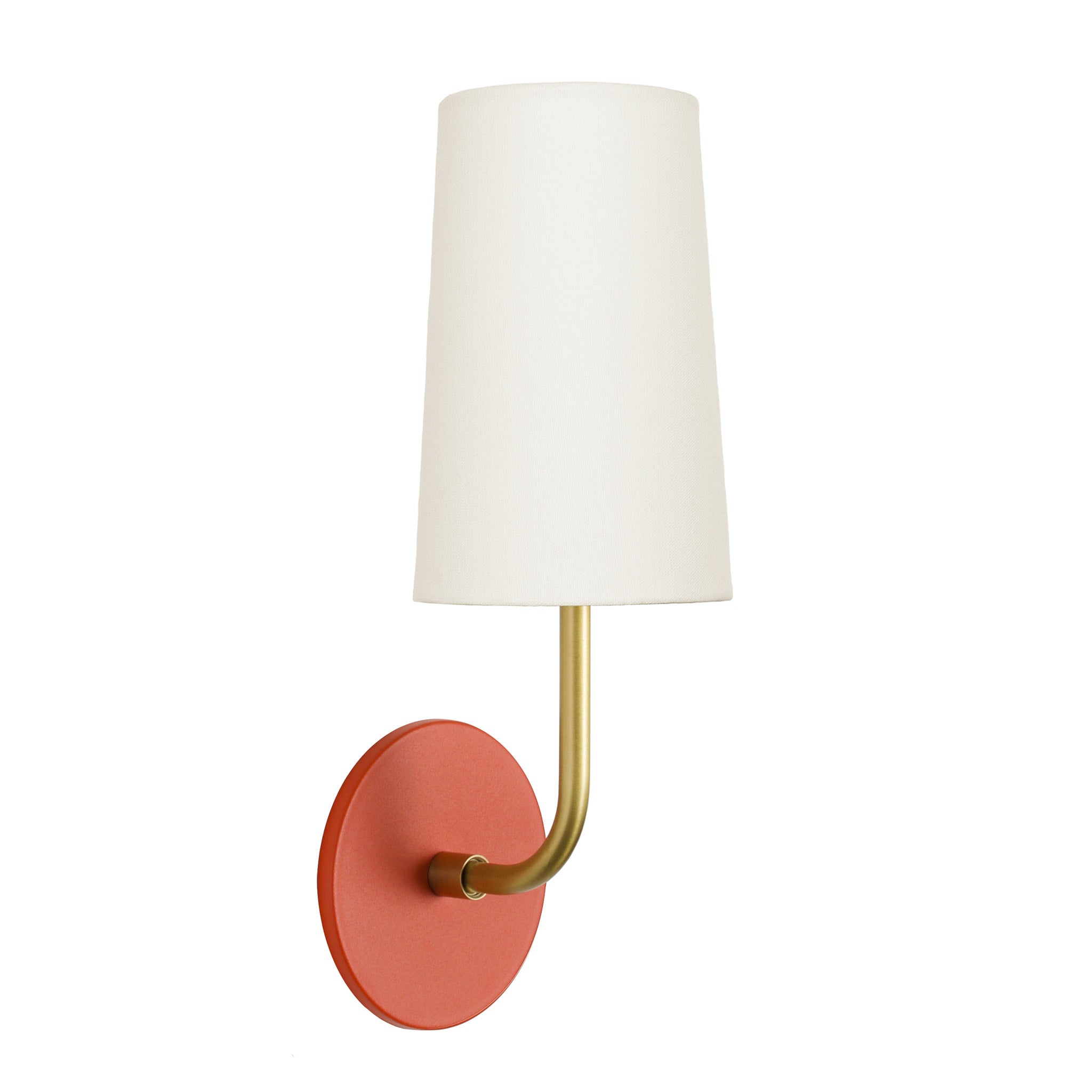 Timberline Linen shown in Brass with a Persimmon canopy