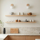 Alto Sconce 6” shown in White with a Maple Wood Canopy