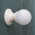 Emma Globe Sconce shown with Gloss White Glaze