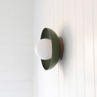 Lexi Large 6” shown with a Solid shade in Secret Garden Green with a Walnut canopy