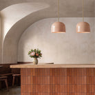 Morgan Pendant shown in Gloss Dusty Rose Glaze