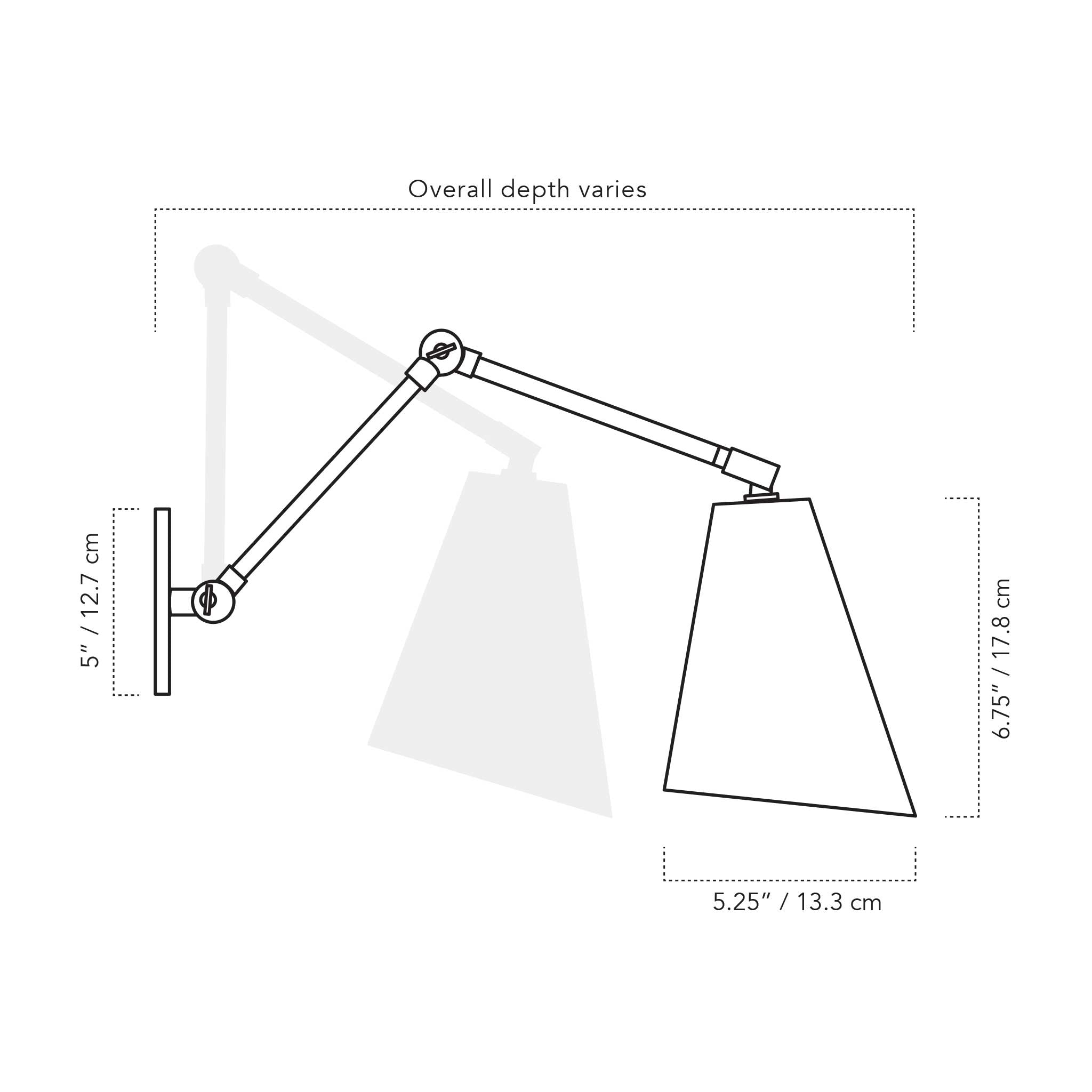 A Technical Drawing Of The Tilt Cone Double Articulated