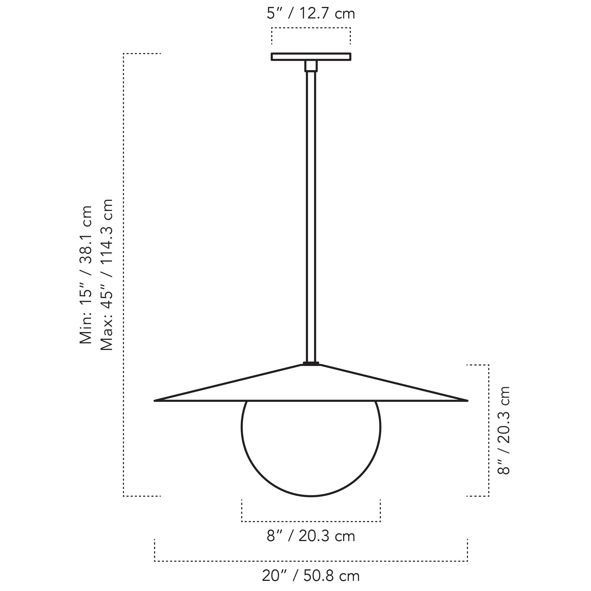 Marie Majeure Pendant Dimensions