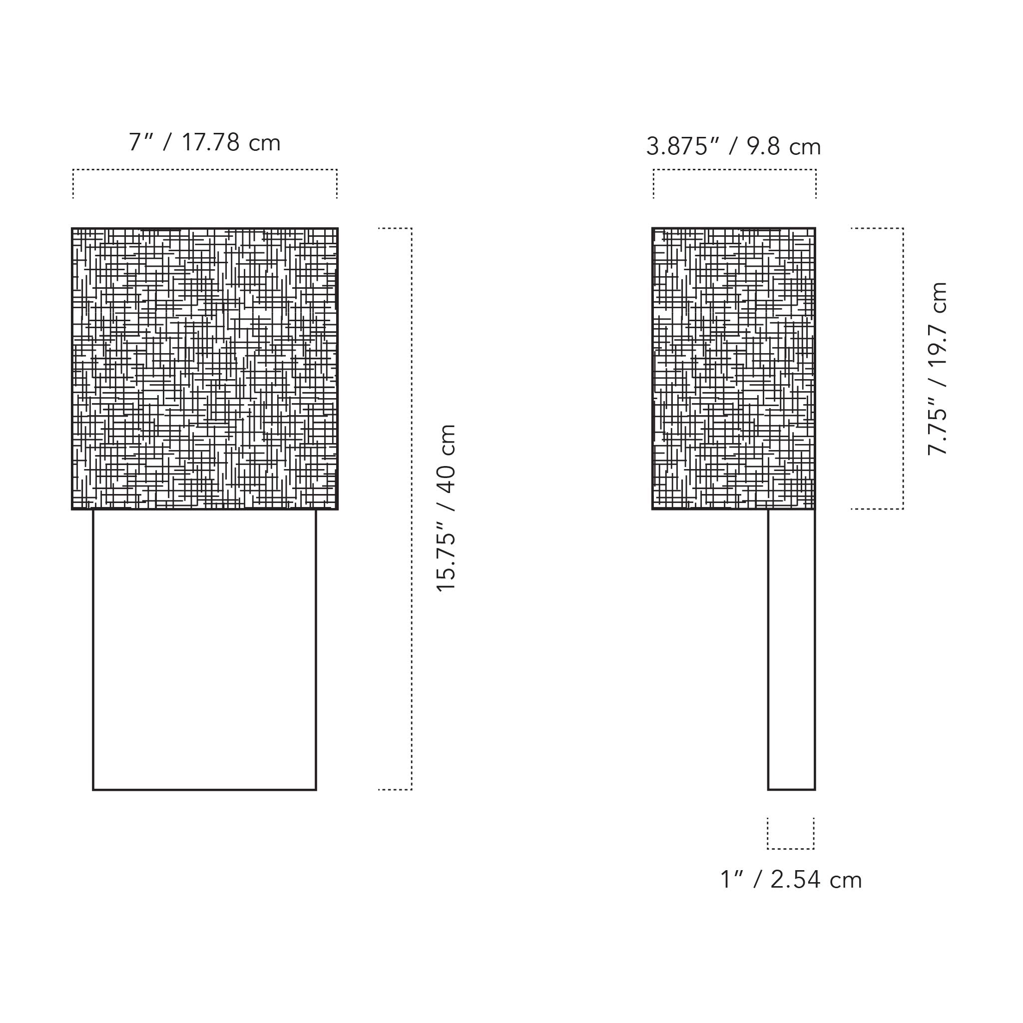 A Technical Drawing Of The Ode Sconce
