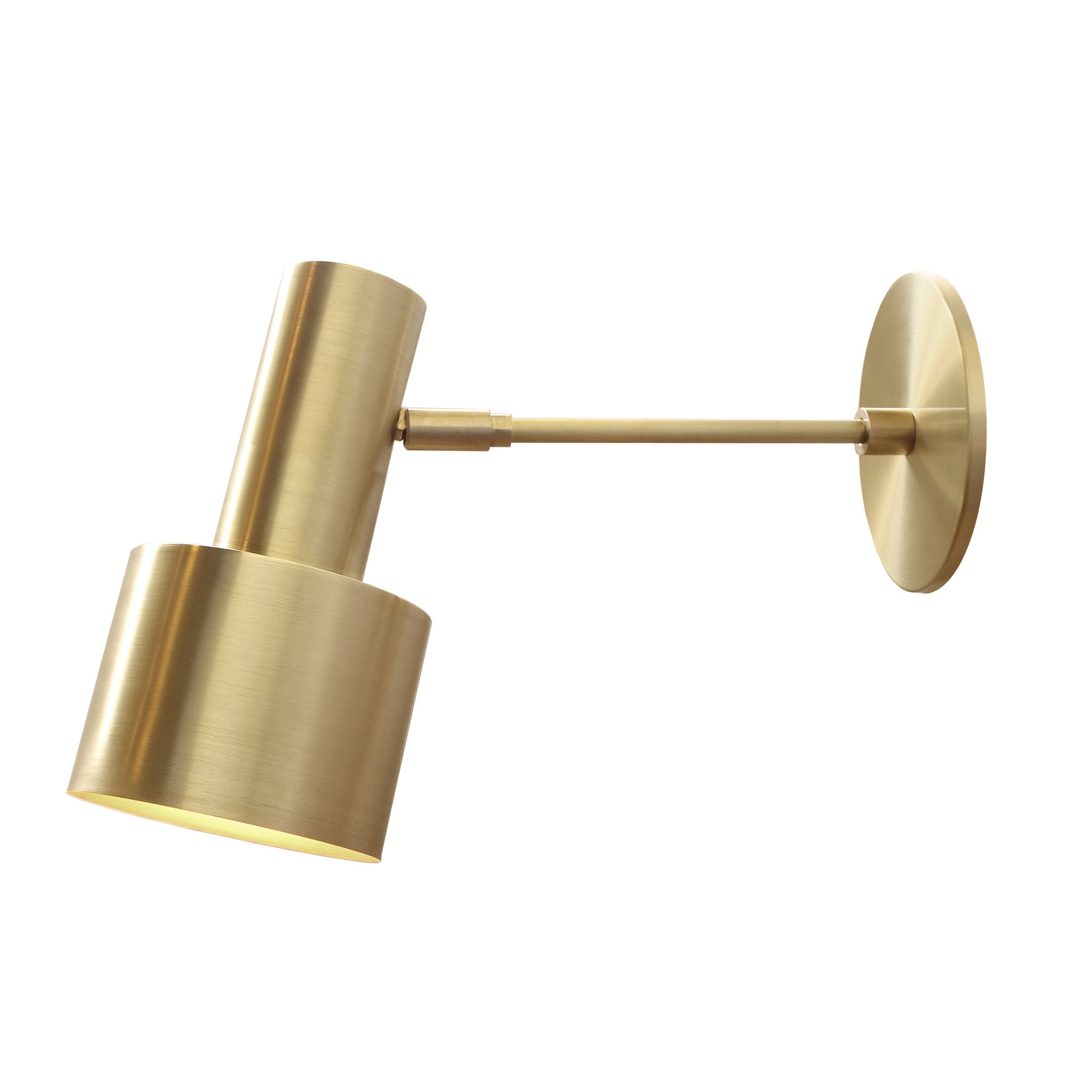 Ridge Sconce shown in Brass with 6" arm