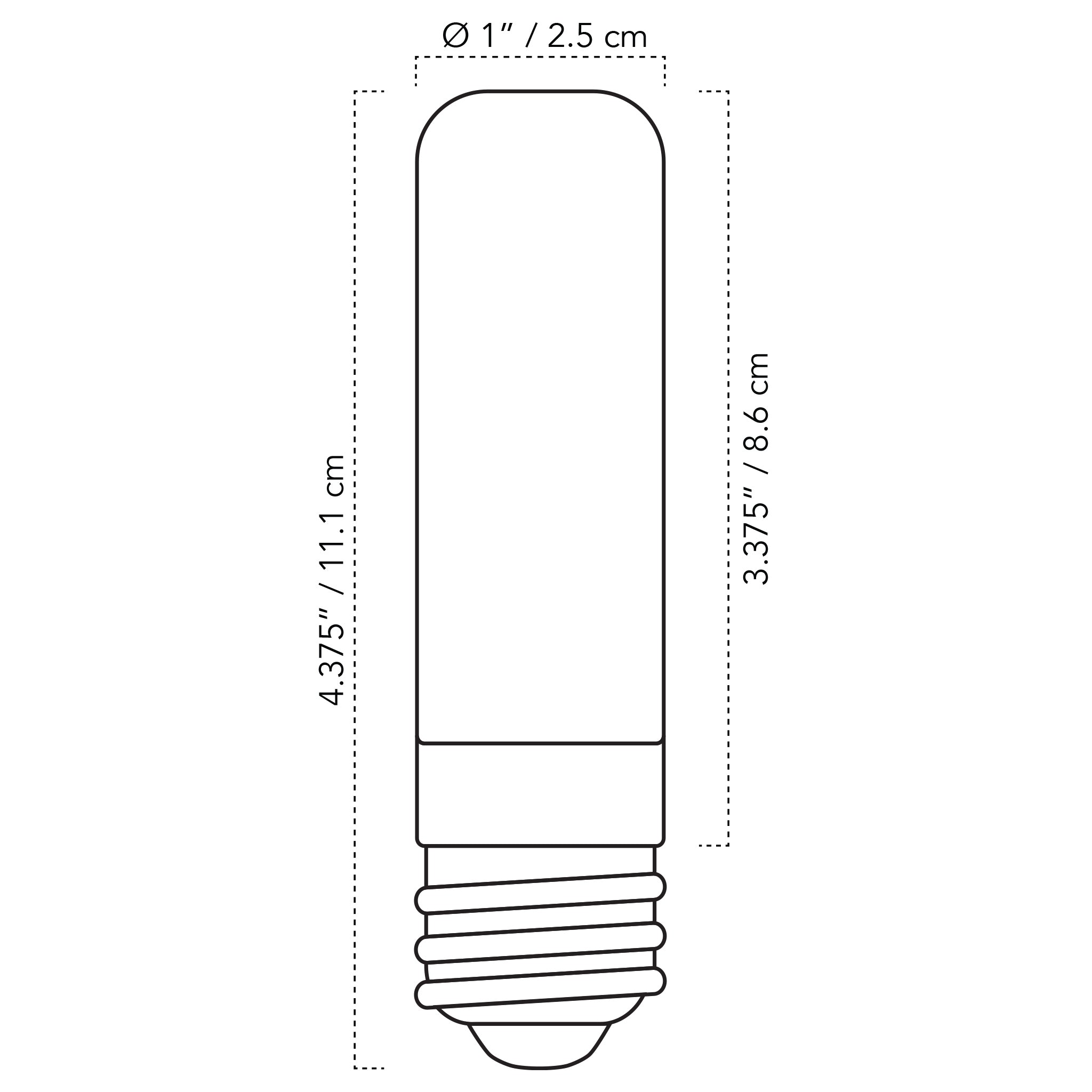 A Technical Drawing Of The E26 9.5W Led Light Bulb