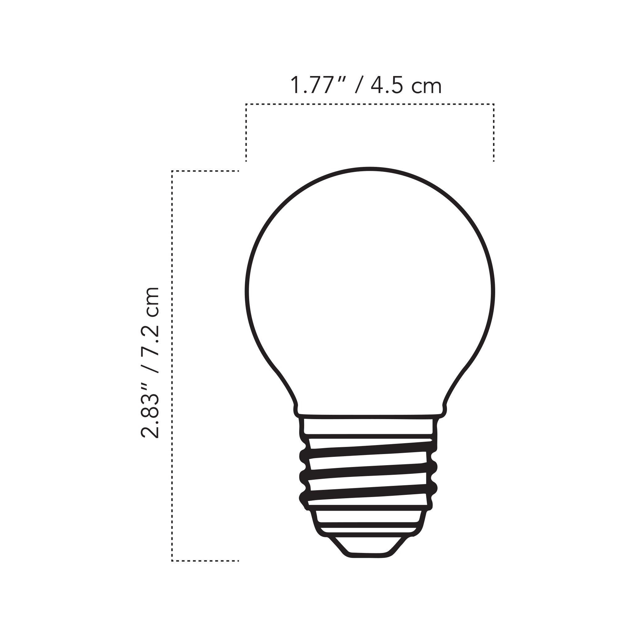 A Technical Drawing Of The G16 Filament Led Bulb