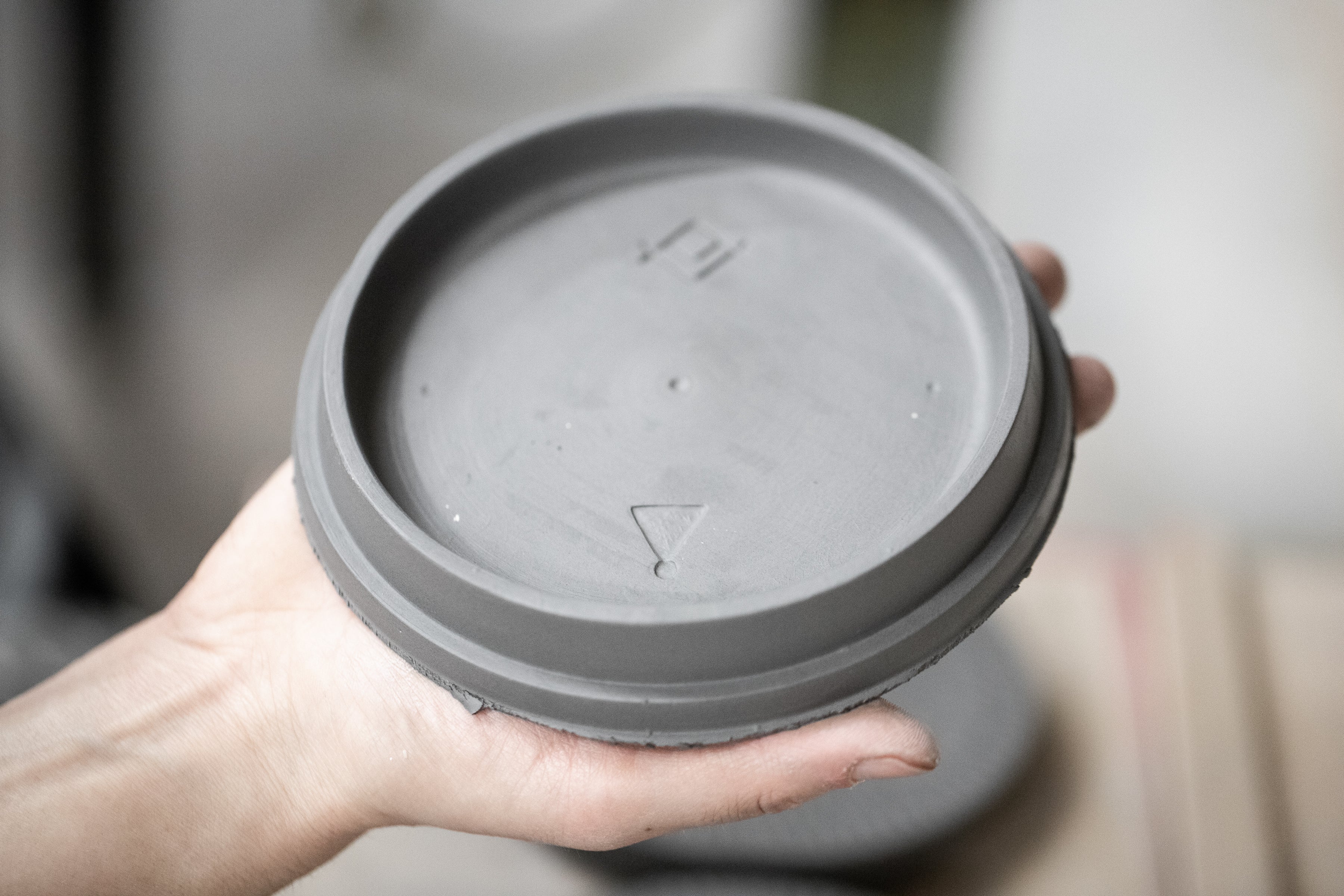 A Person Holding A Ceramic Canopy