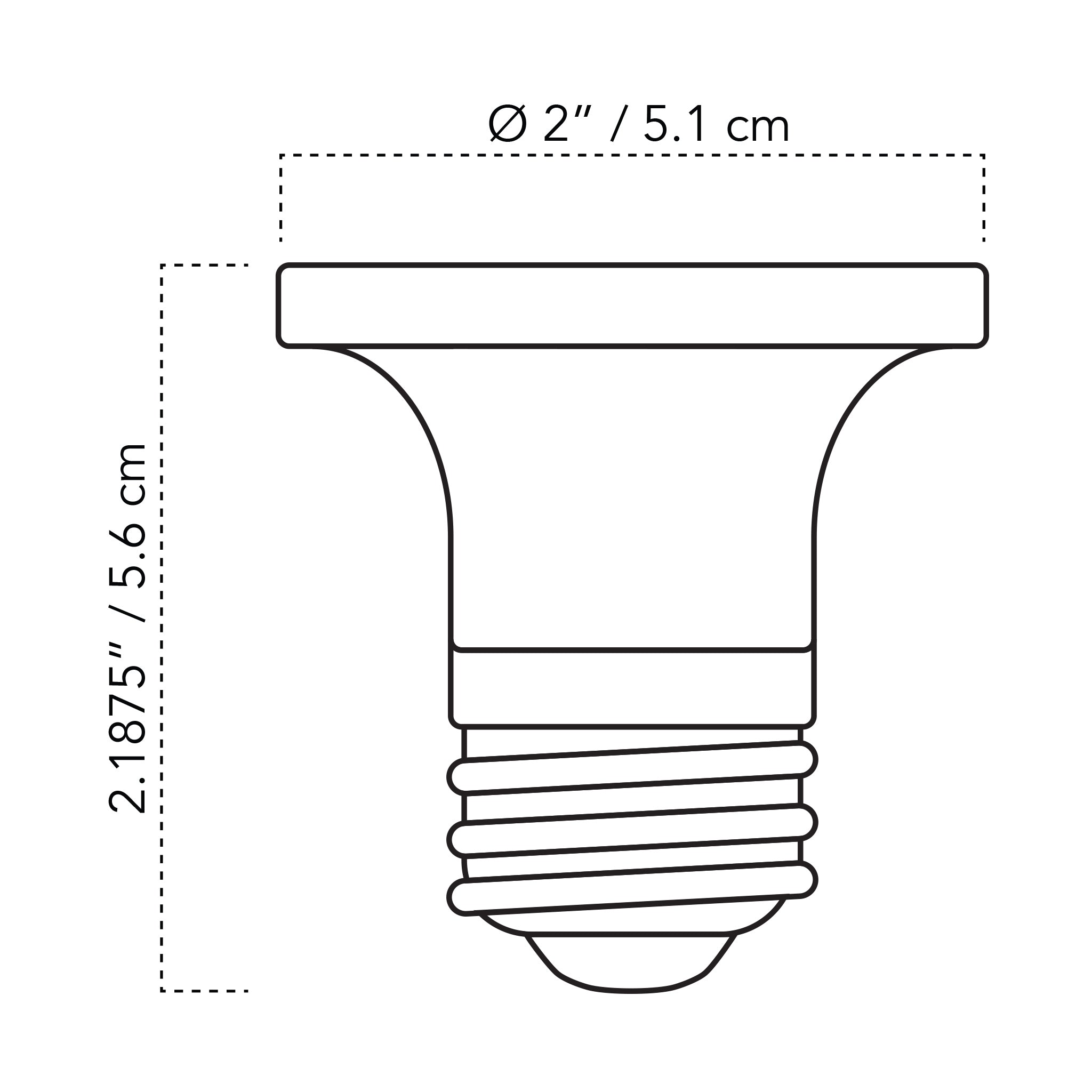 A Technical Drawing Of The Par16 7W Led Light Bulb