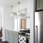 Alto Rod 10" Opal shown in Brass. Interior Design by Sarah Sherman Samuel for Smitten Studio
