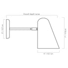 A Technical Drawing Of The Wildwood Wall Sconce