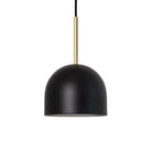 Amélie Cord 6" shown in Matte Black with Brass Rod Detail and a Black Cloth cord.