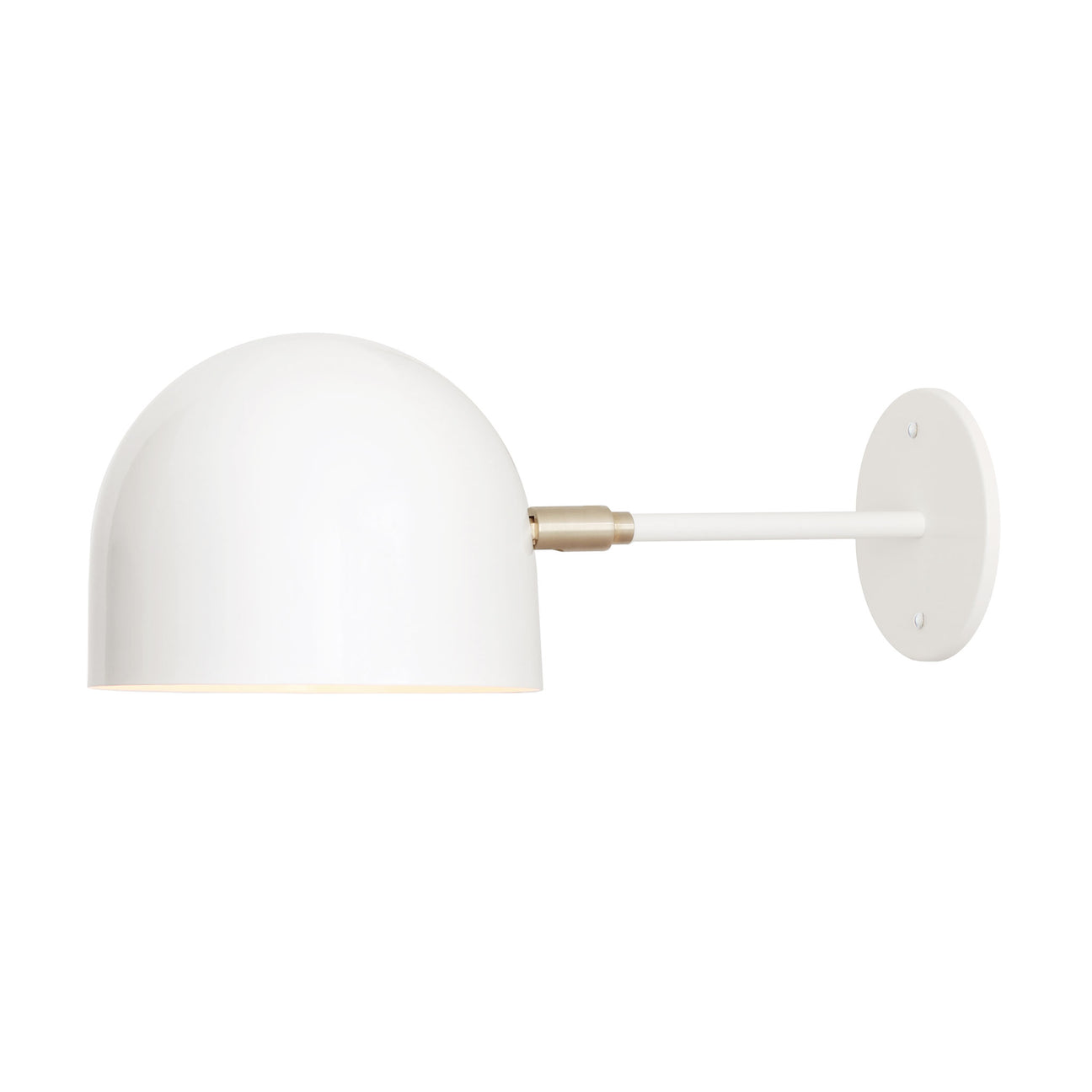 Amélie Sconce 8" shown in White with Brass accents