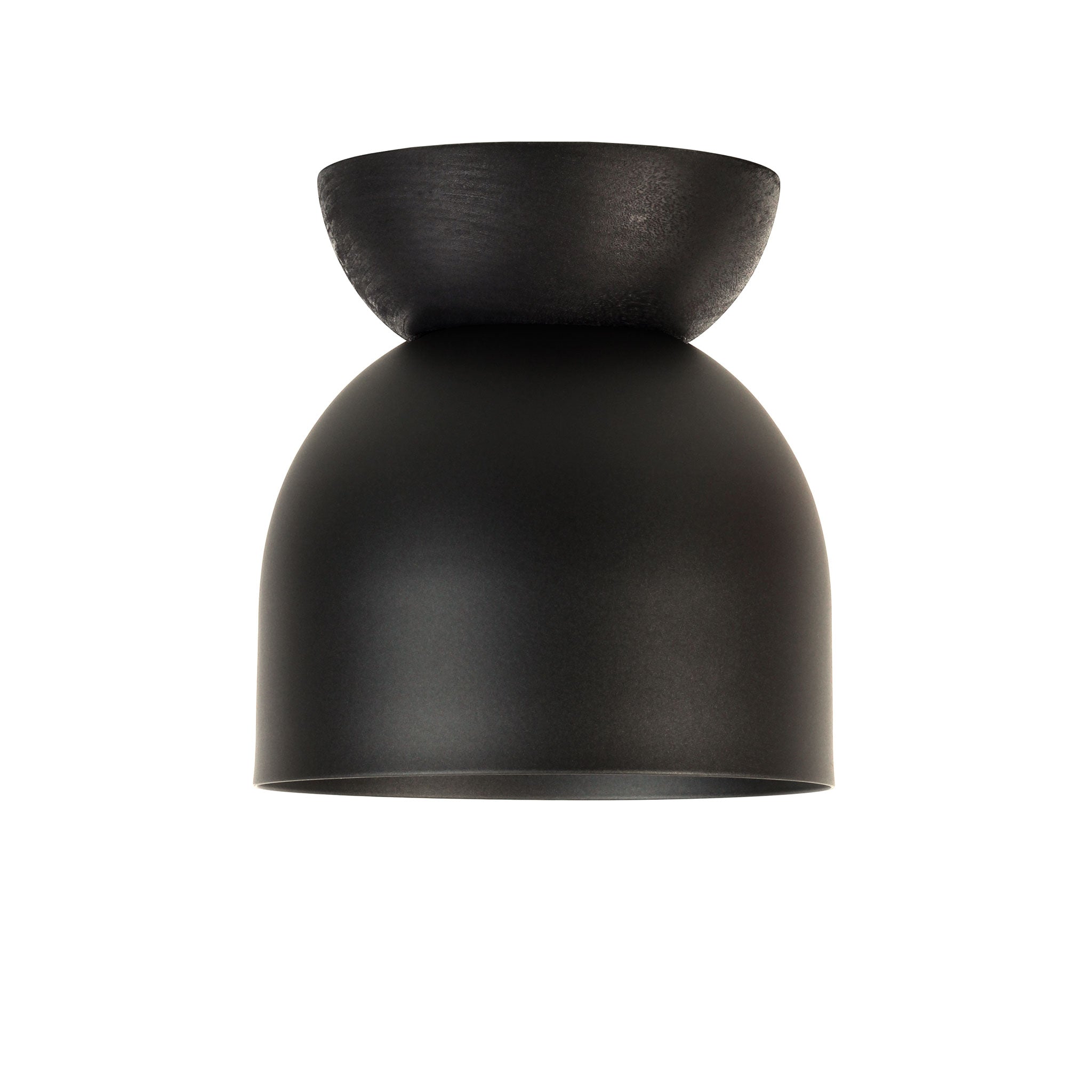 Amélie Surface 6" shown in Matte Black with a Black Stained wood canopy