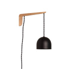 Swing Arm Amélie 6" shown in Maple with Black twisted cord and Matte Black metal finish