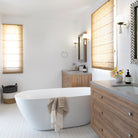 Audrey 6" shown in White with Brass with an Opal 6" globe. Interior design by Donna Guyler Design. Photo by Louise Roche, Villa Styling