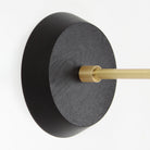 Canopy shown in Black Stained Wood with a Brass arm