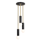 Fjord Waterfall Shown in Matte Black with Brass